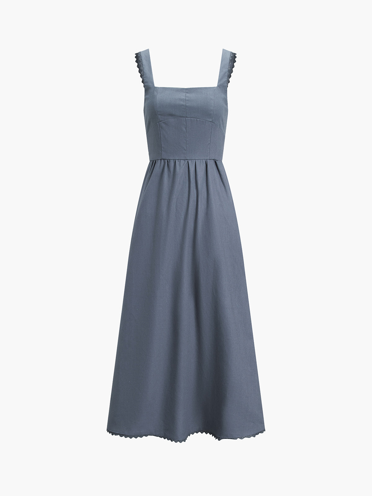 Zippered Linen Tank Midi Dress