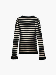 Stripe Long Sleeve Knit Top