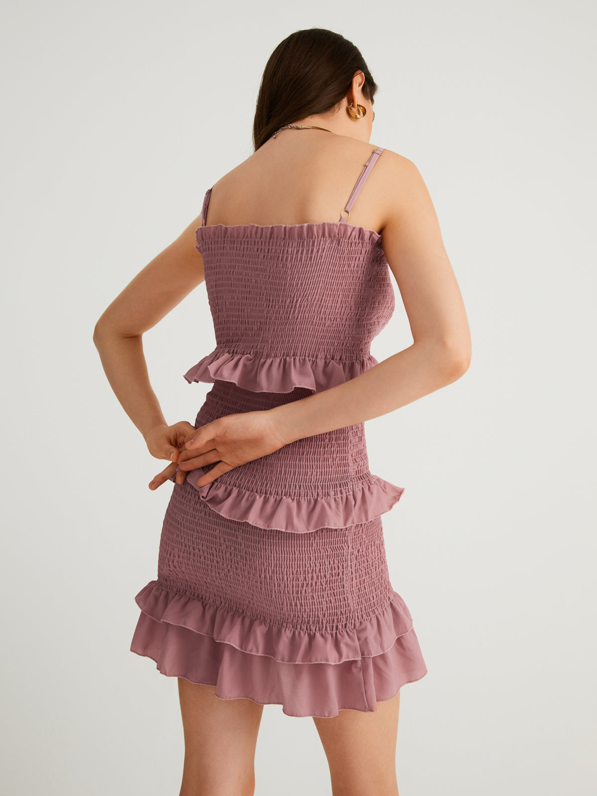 Ruffle Smocked Short Dress