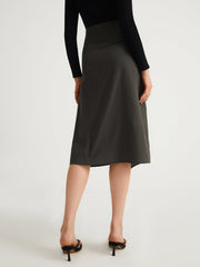 Basic Wrap Midi Skirt