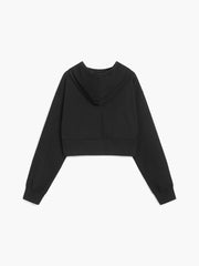 Basic Crop Zippered Hoodie