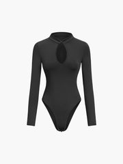 Teardrop Cutout Long Sleeve Bodysuit