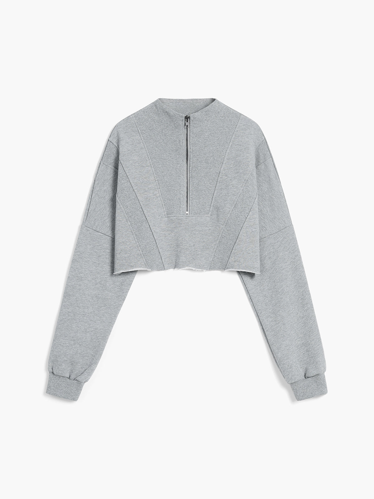 Utility Zippered Crop Sweatshirt