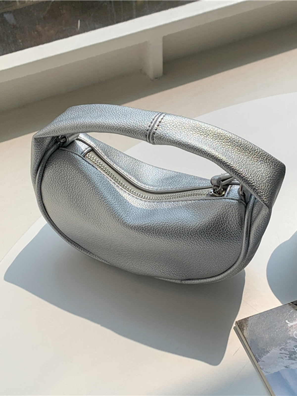 Metallic Leather Handbag