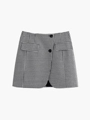 Houndstooth Mini Skirt