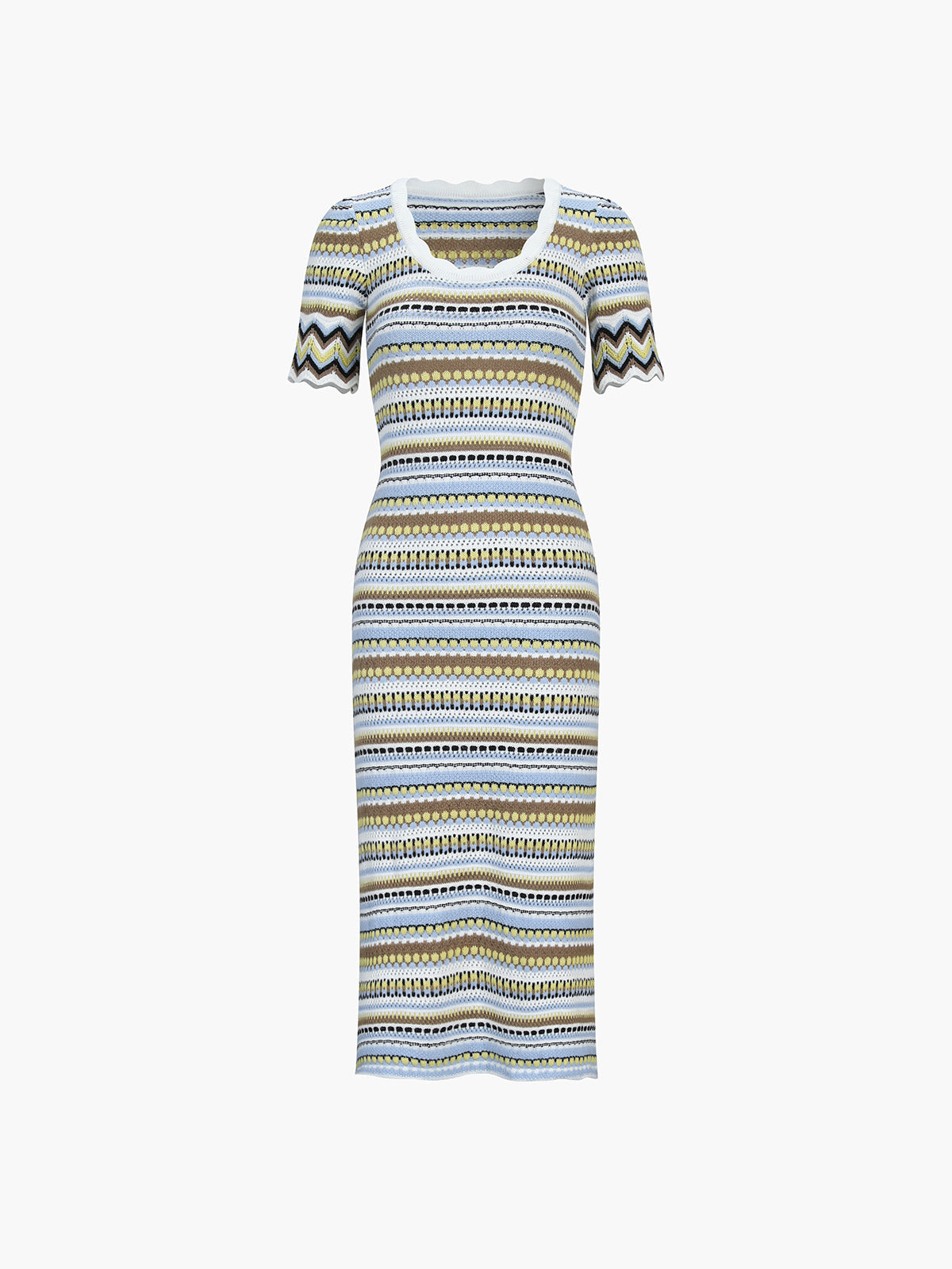 Summer Renaissance Stripe Midi Sweater Dress