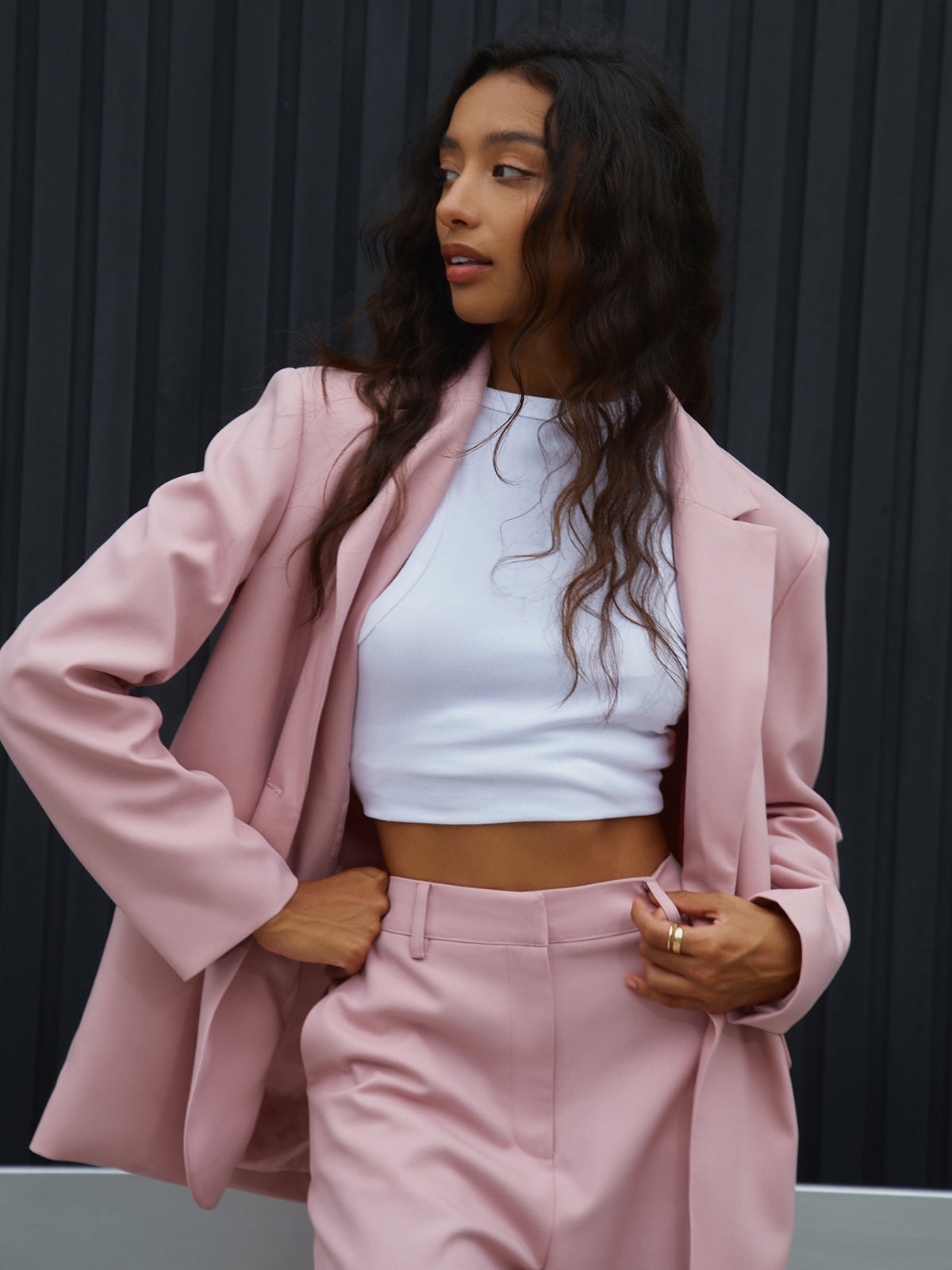 Rosy Glow Structured Blazer