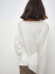 Criss Cross Back Buttoned Long Sleeve Shirt