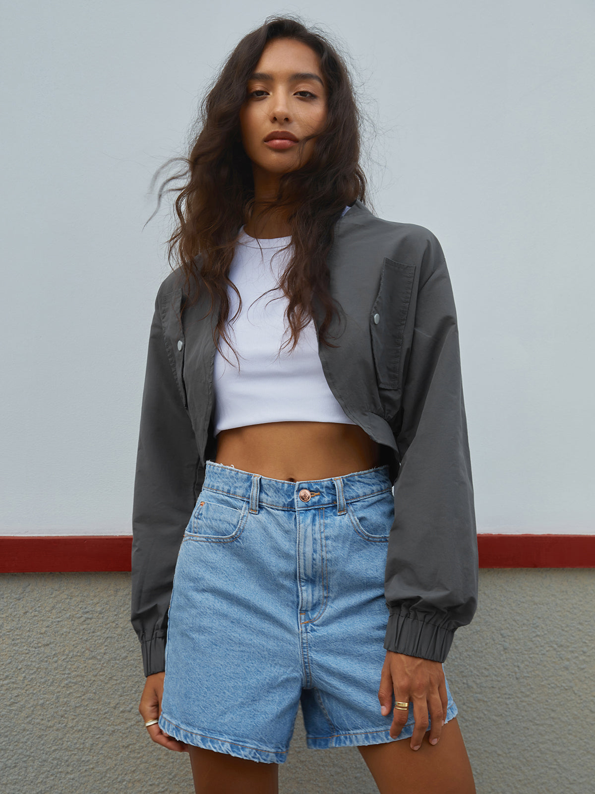 Street Crop Bomber Jacket