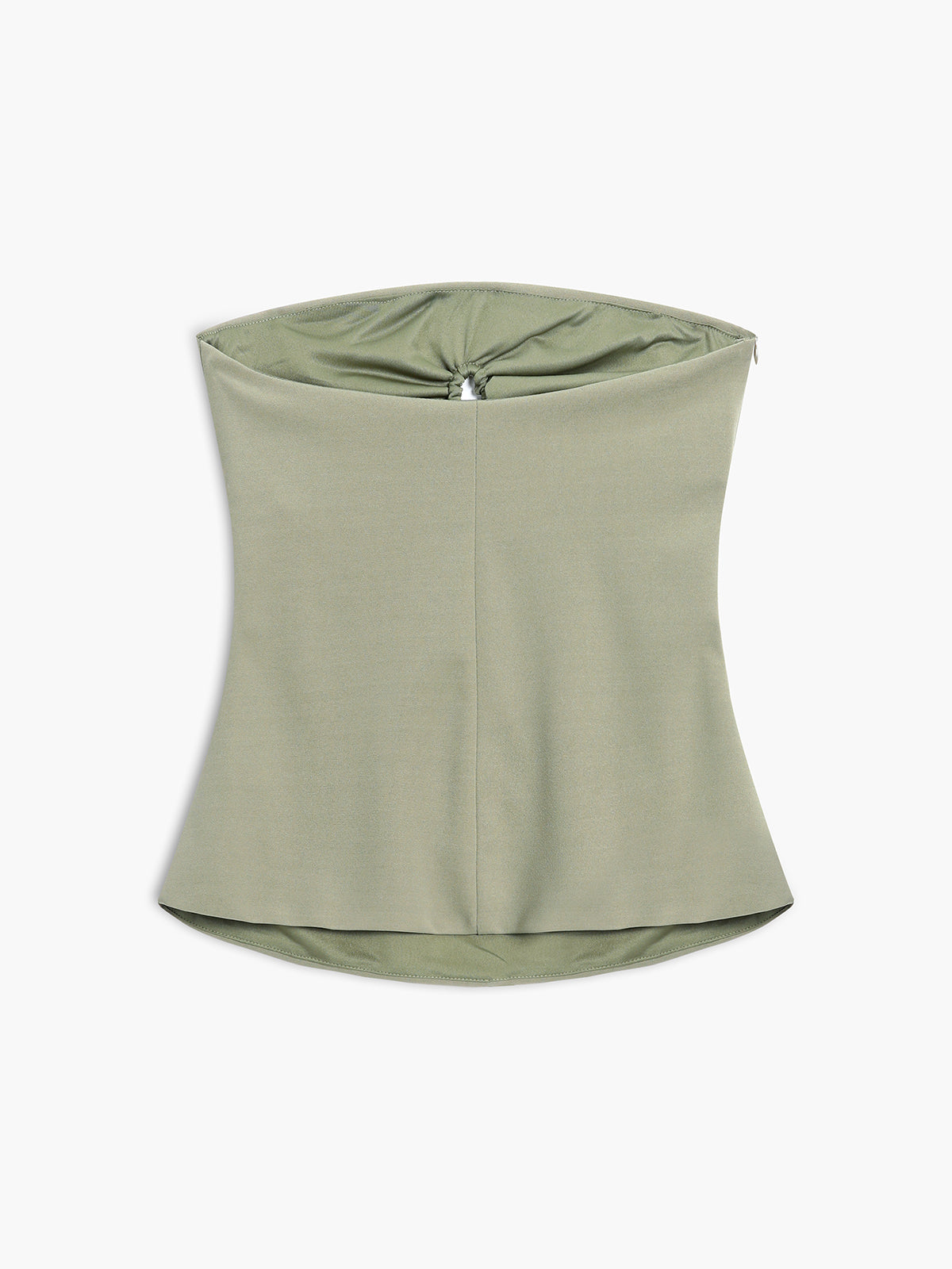 U-Ring Cutout Zippered Tube Top