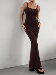 Cocoa Beans Textured Long Dress