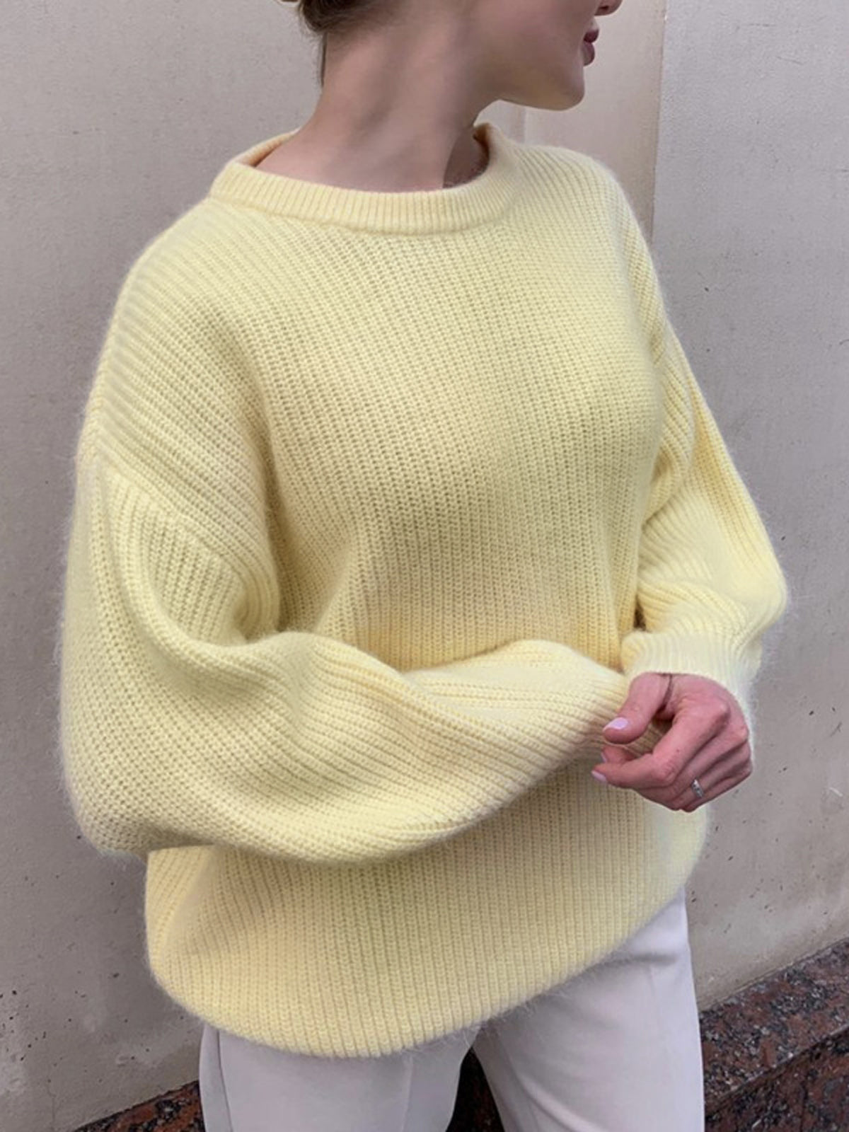 Oversized Lollipop Fuzzy Sweater