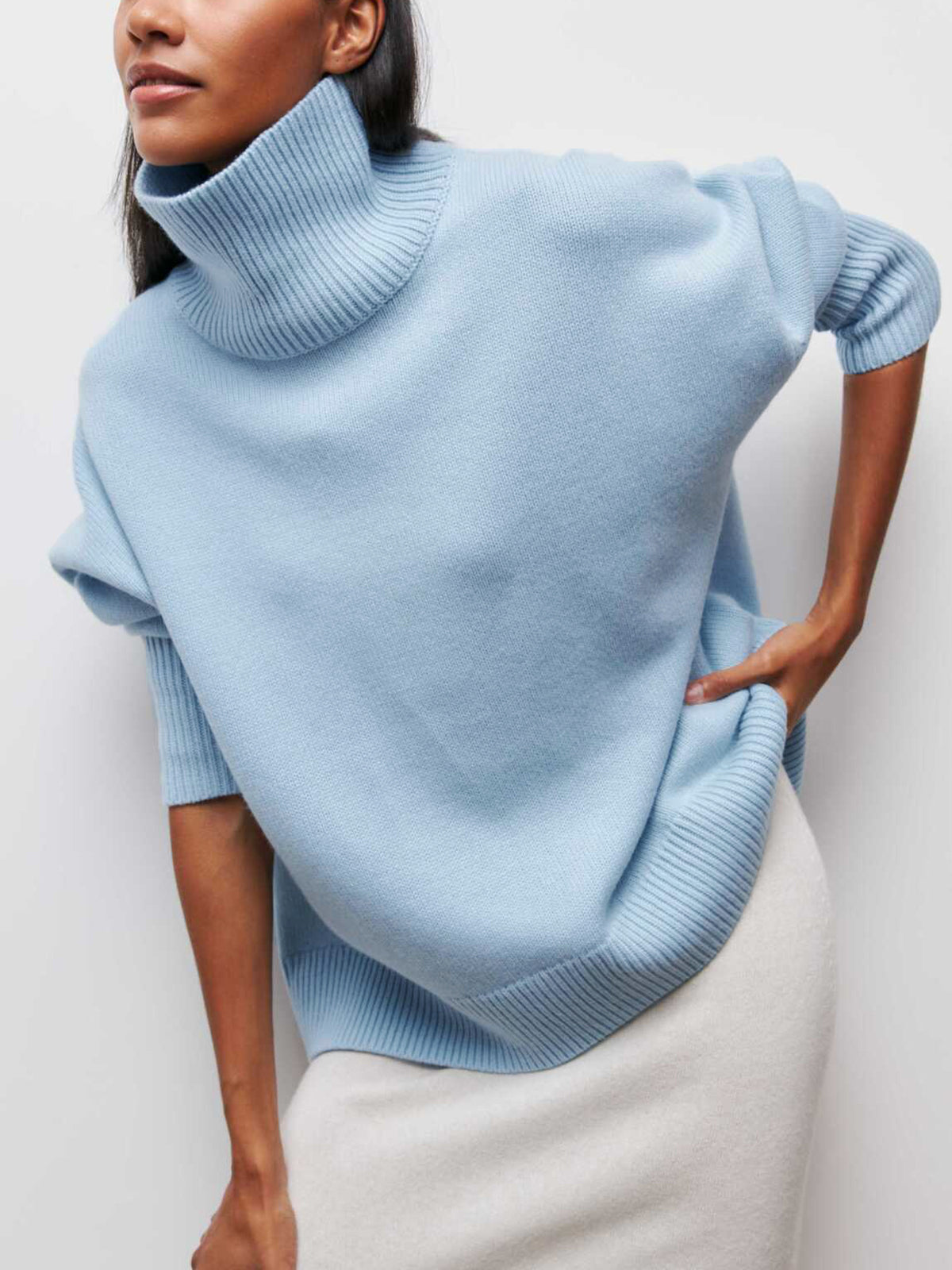 Cloudless Sky Turtleneck Oversized Sweater