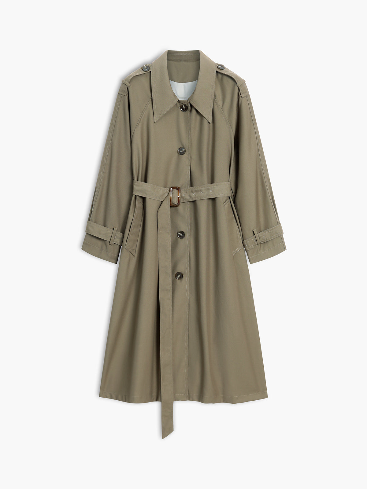 Know Your Worth Belted Trench Coat