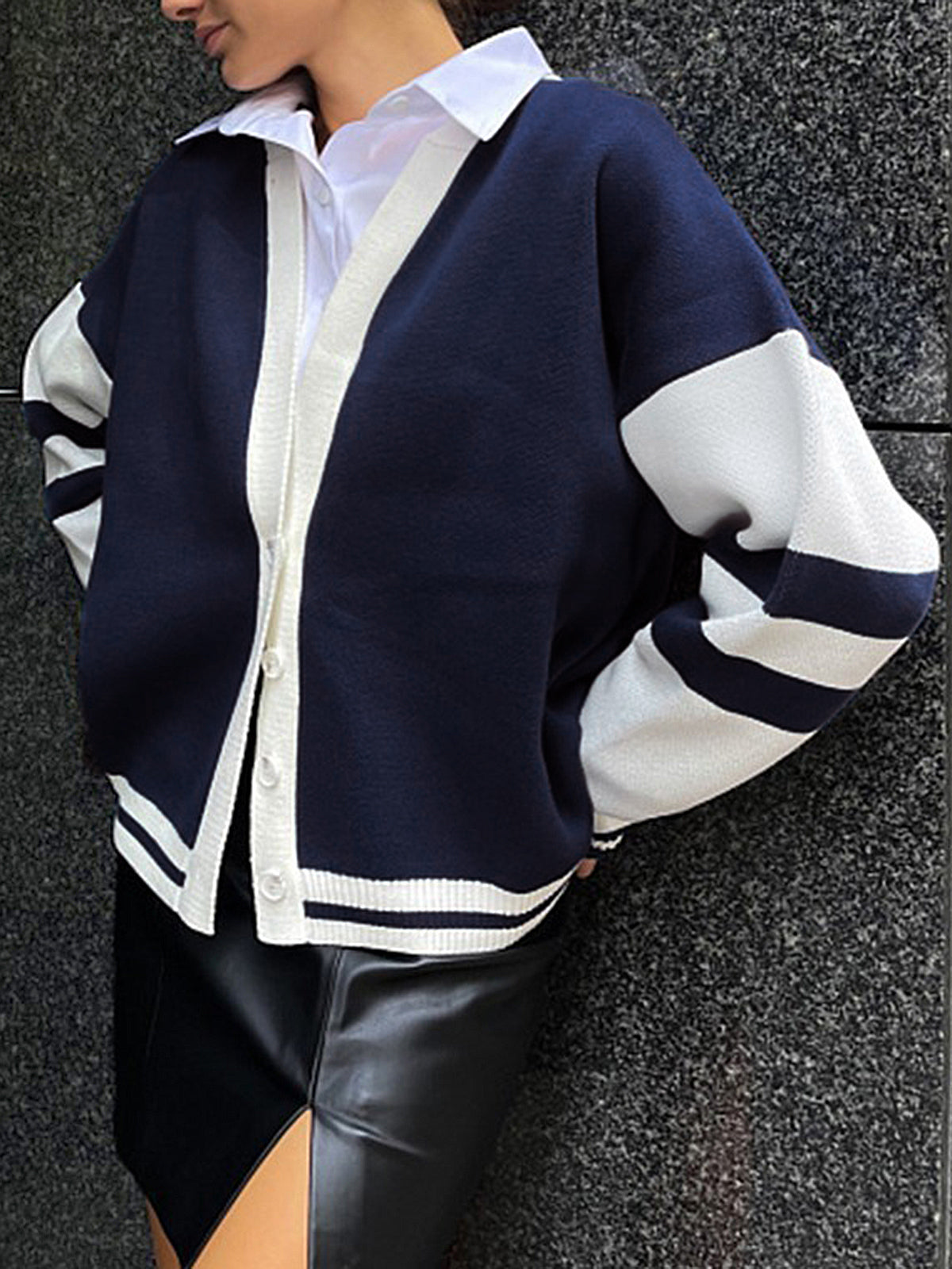 Modern Academia Stripe Cardigan