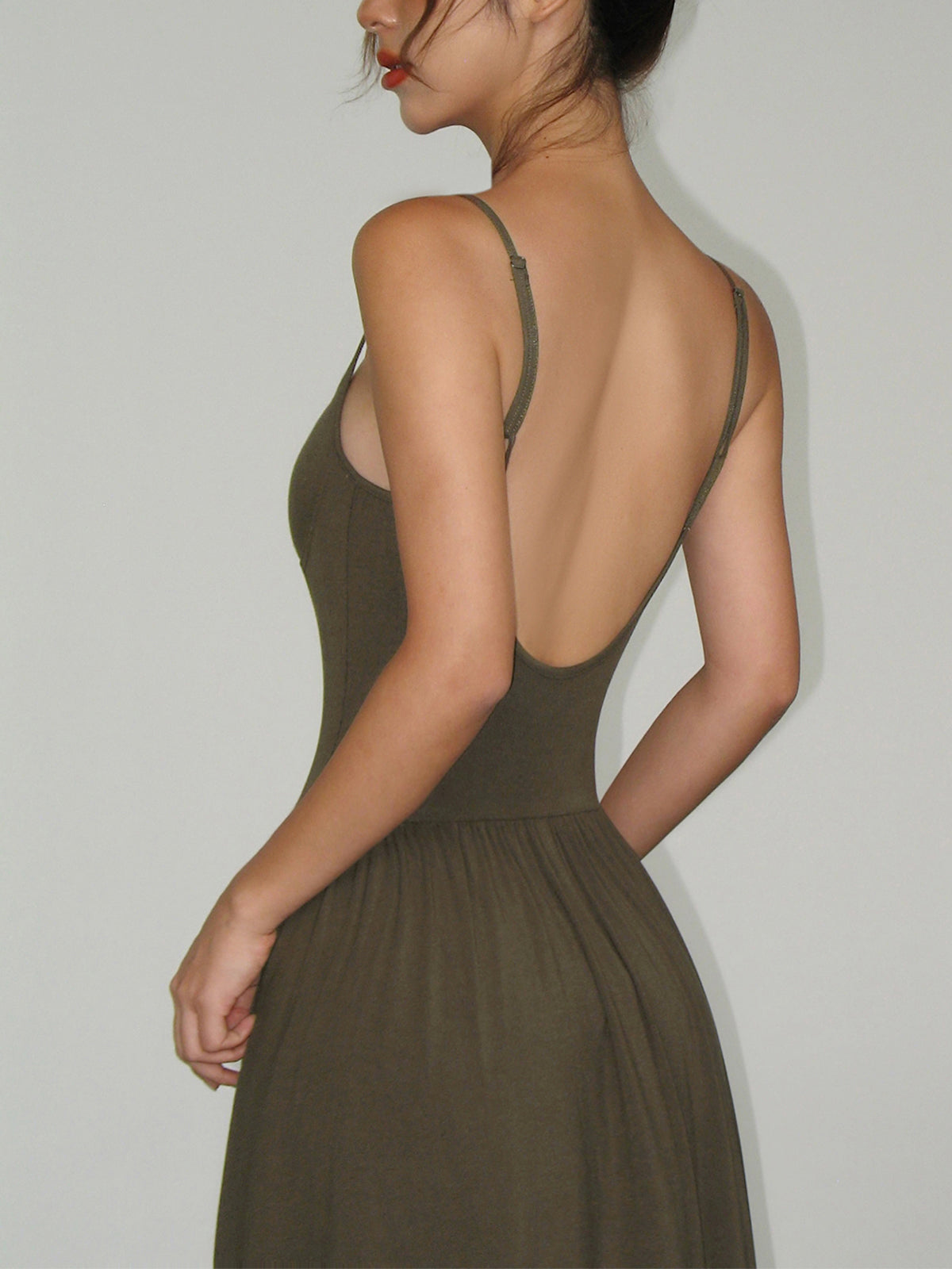 Bustier Corset Open Back Long Tank Dress