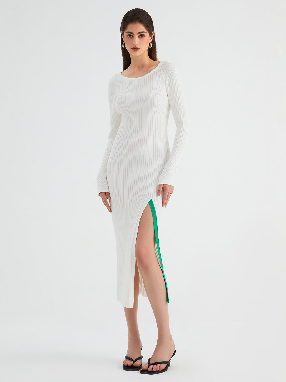 Sacred Dream Rib Midi Sweater Dress