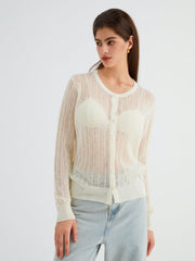 Creamy Flatwhite Cover Up Cardigan