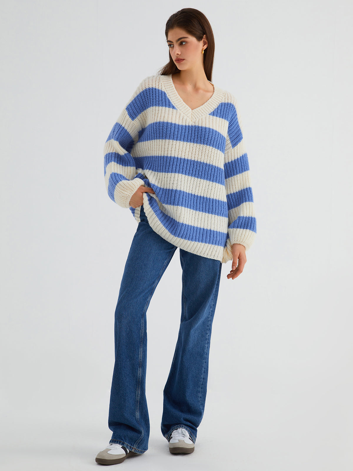 Sea Breeze Stripe Oversized Sweater