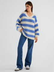 Sea Breeze Stripe Oversized Sweater