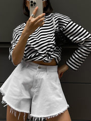 Oversized Leisure Stripe Shirt