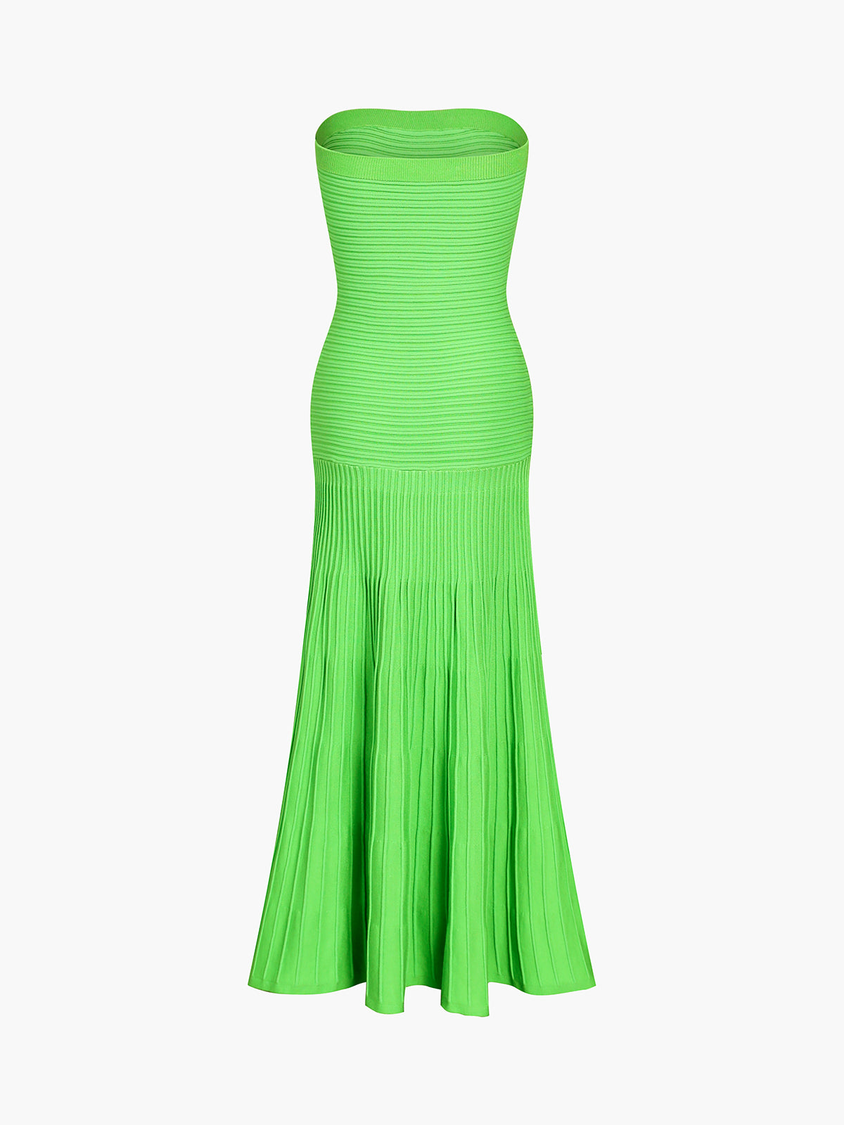 Greeness Rib Tube Long Dress