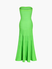 Greeness Rib Tube Long Dress