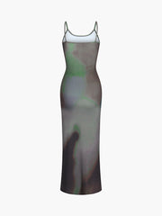 Walden Pond Tulle Mesh Midi Dress