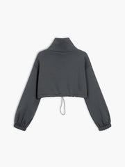 Rockmore Mock Neck Crop Sweatshirt