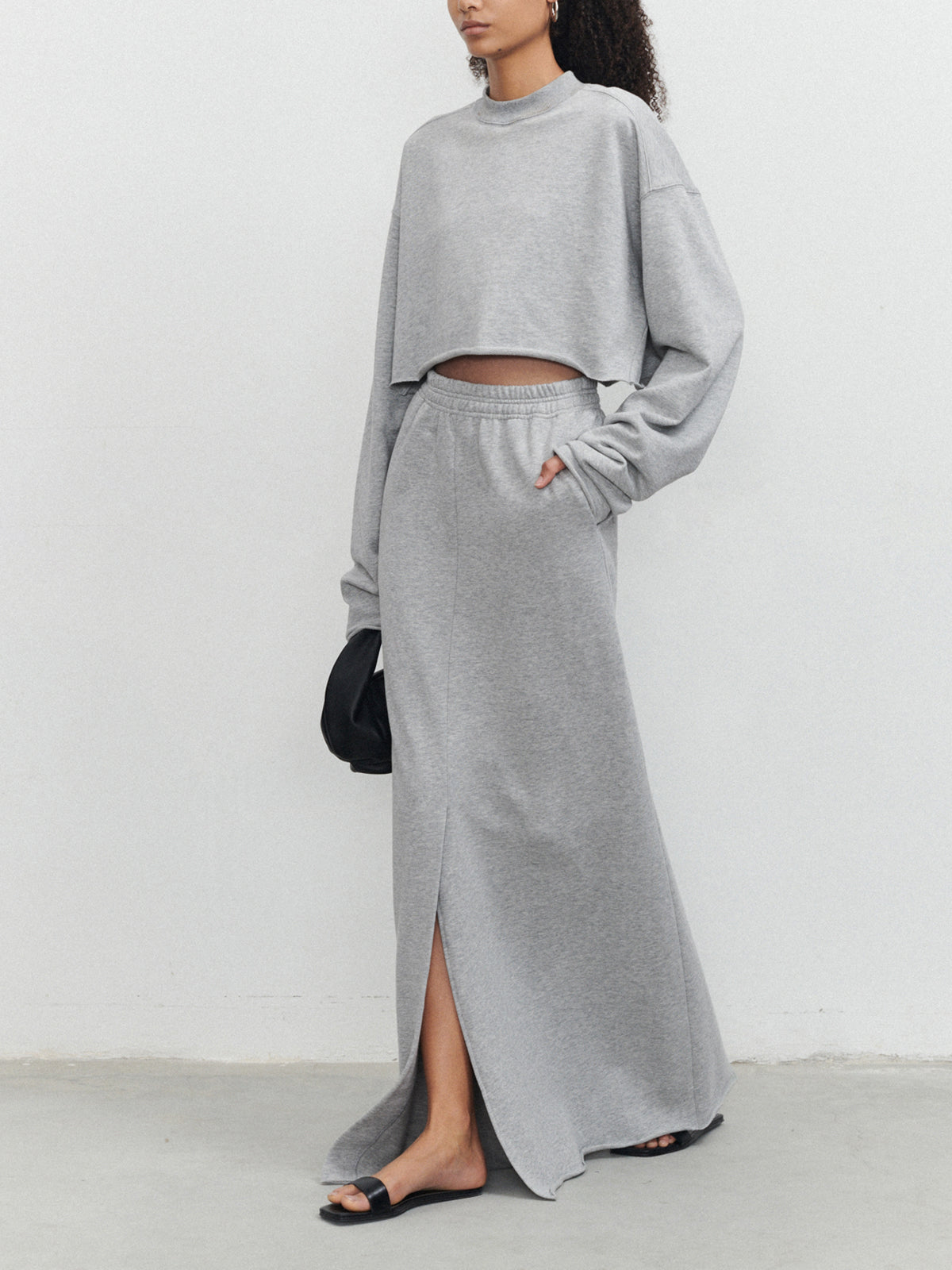 Live It Up Maxi Sweatshirt Skirt