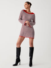 Spring Fling Stripe Short Sweater Dress