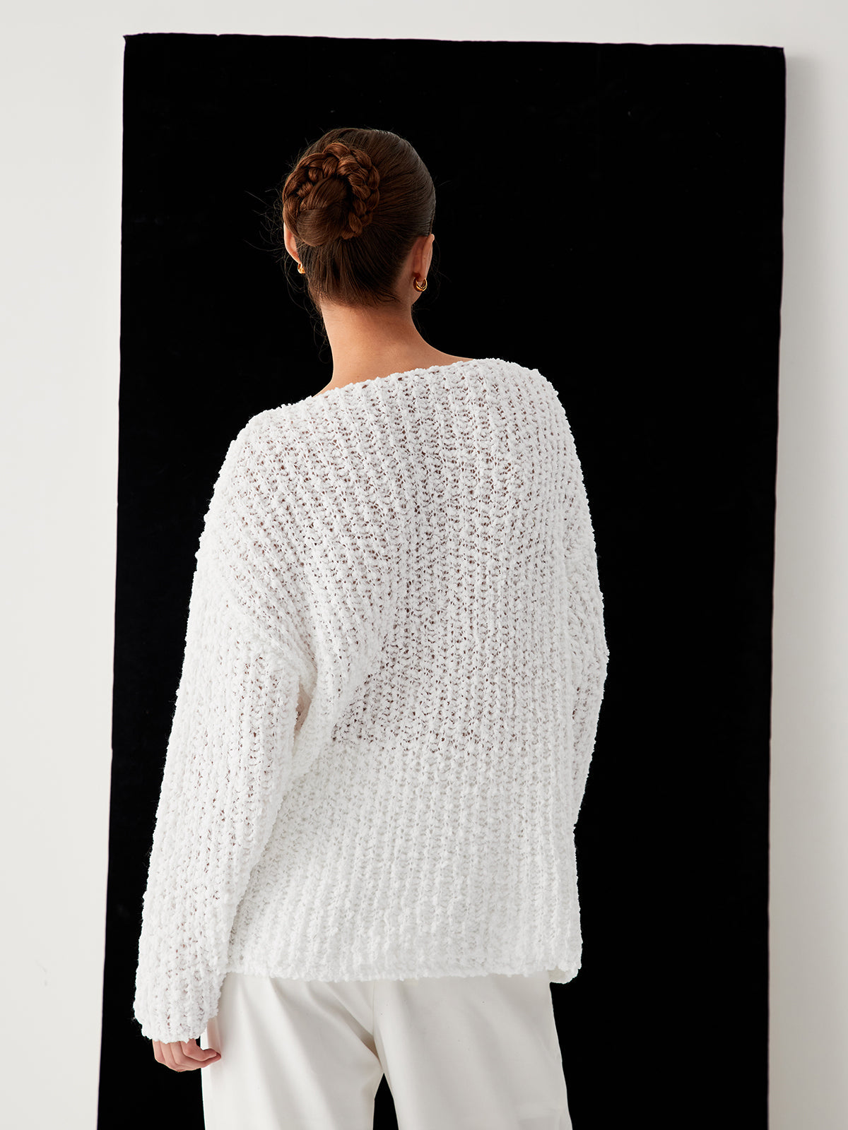 Open Knit Oversized Sweater