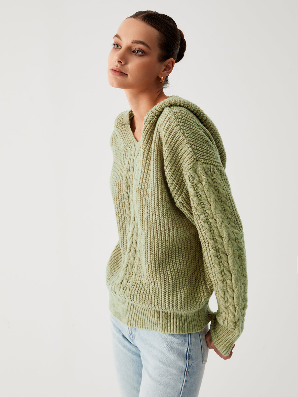 Sage Green Oversized Hoodie Sweater