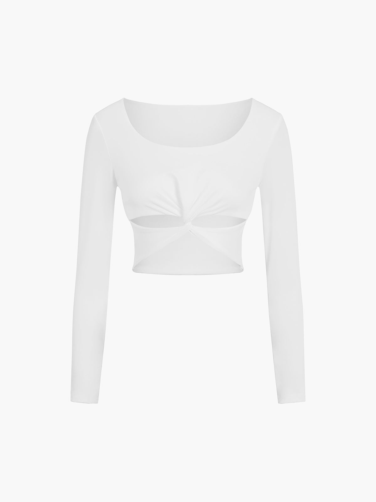 Twist Long Sleeve Crop Shirt