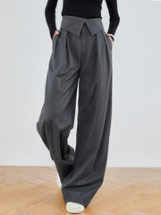 Leisure Fold Over Wide Leg Pants