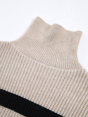 Latest And Greatest Mock Neck Stripe Sweater