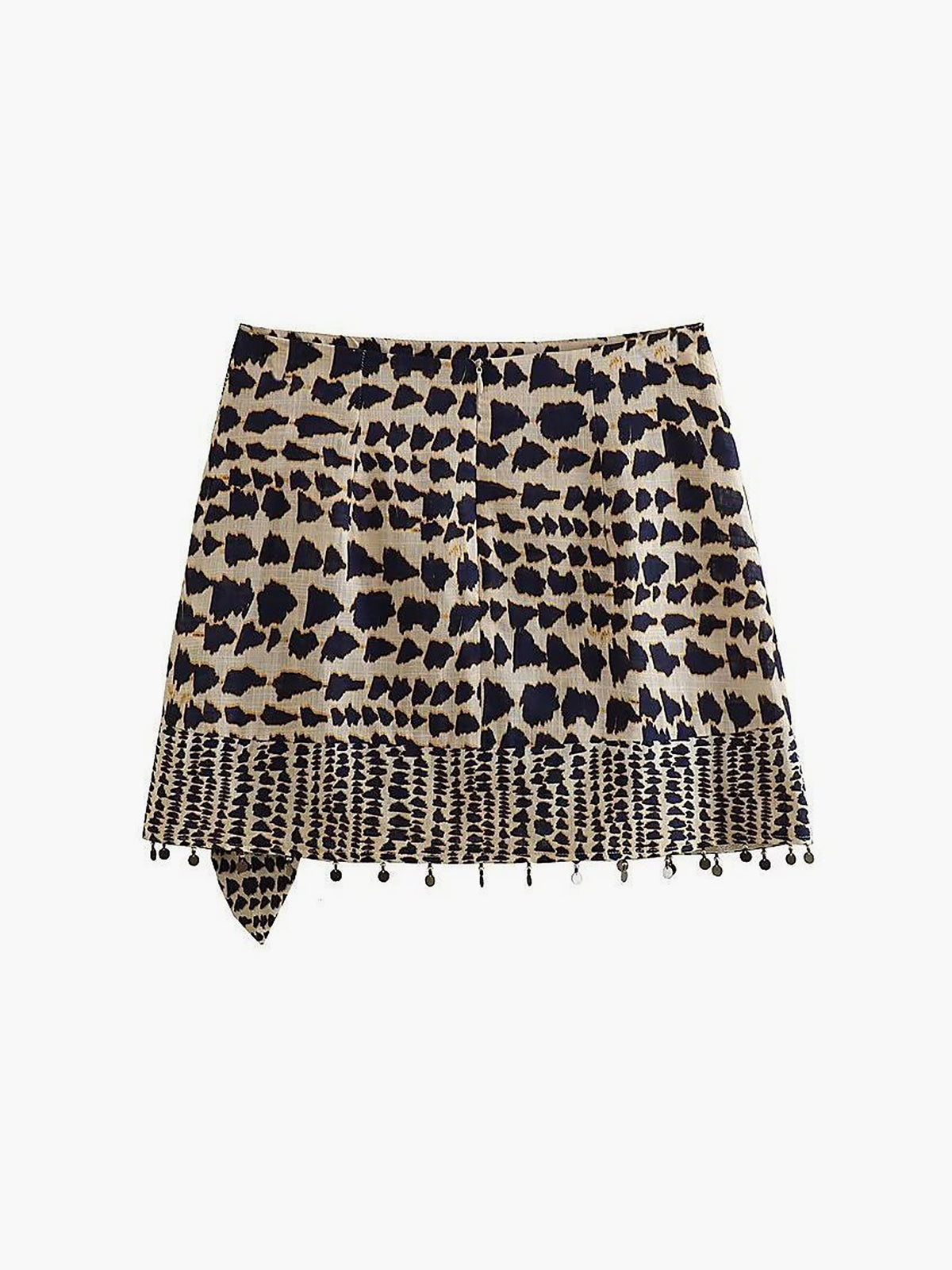 Leopard Print Wrap Tied Skirt