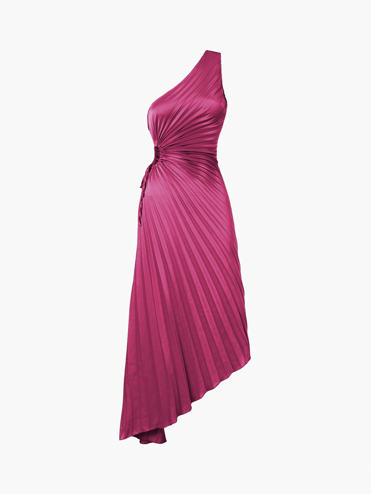 Bold In Pleat Satin Cutout Long Dress