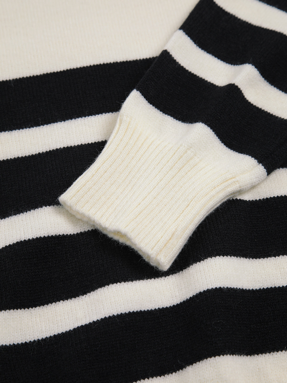 She's Effortless Turtleneck Stripe Sweater