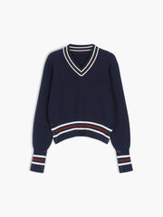 The New Standard Stripe Trim Sweater