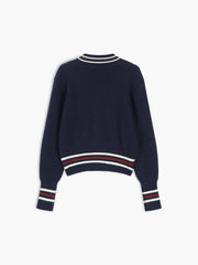 The New Standard Stripe Trim Sweater