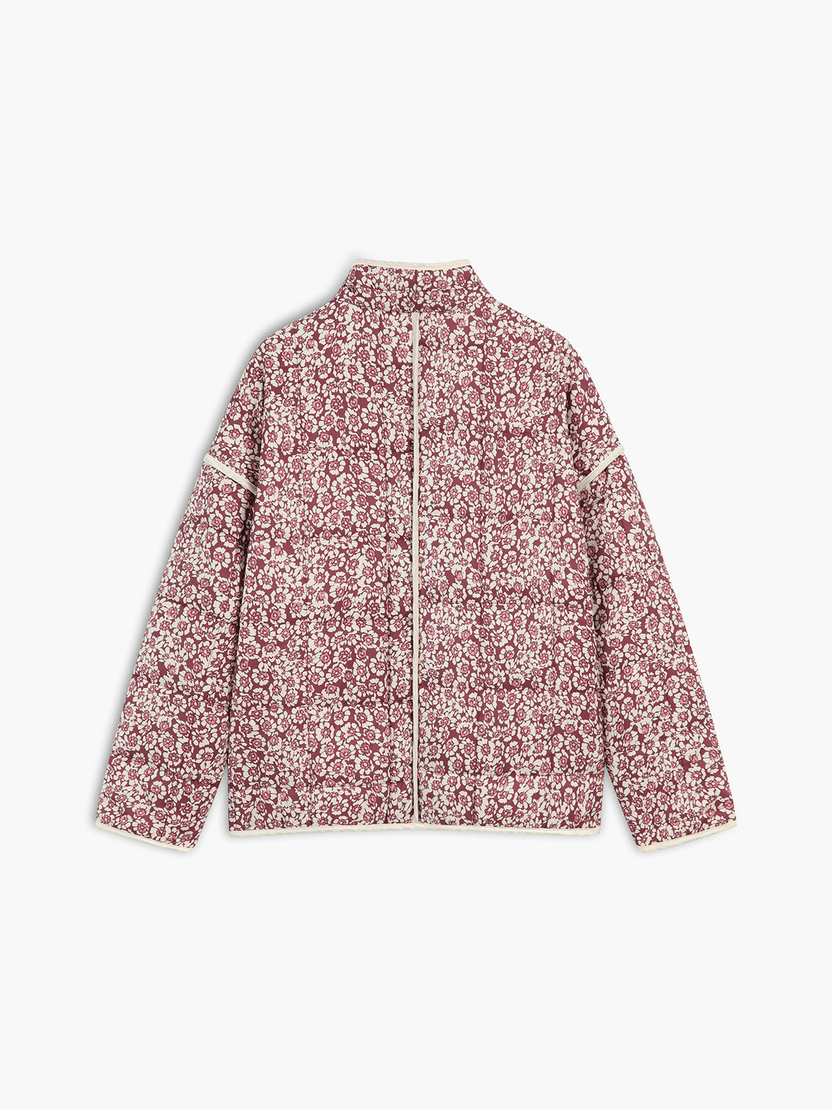 Ruby Daisies Quilted Floral Coat