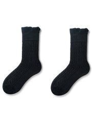 Eyelet Mid Calf Socks