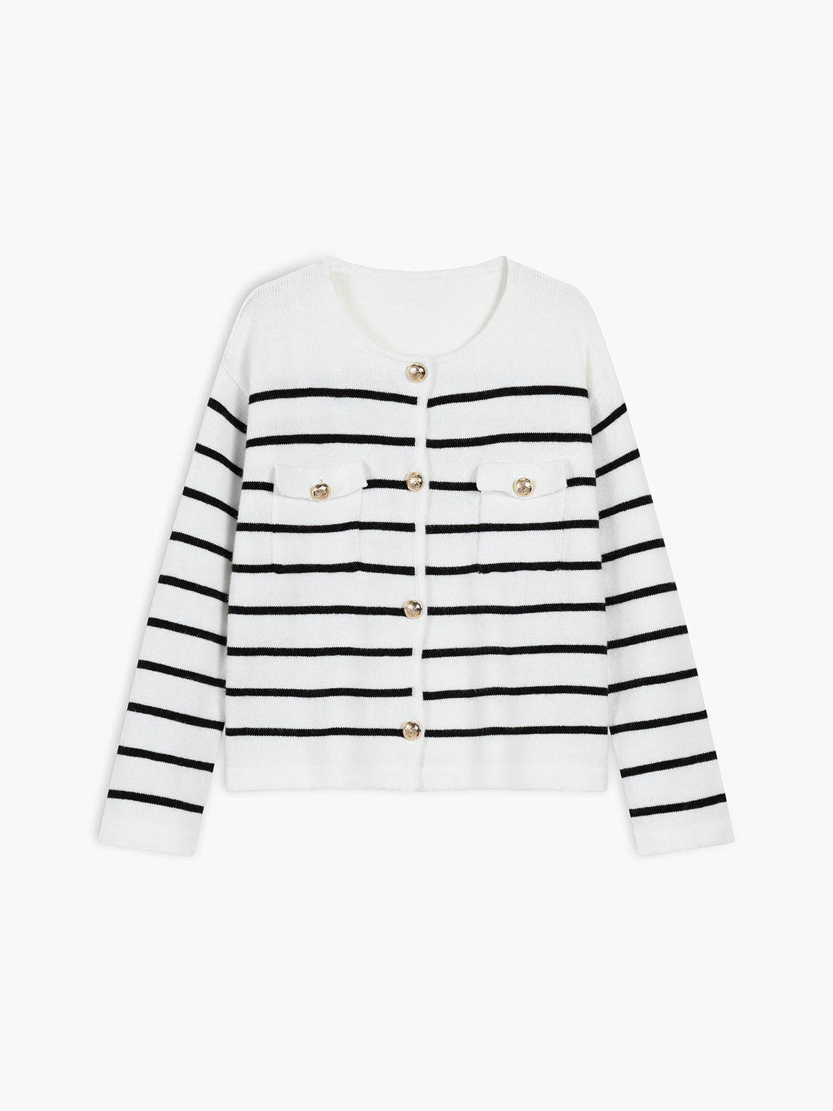 Old Money Aesthetics Stripe Cardigan