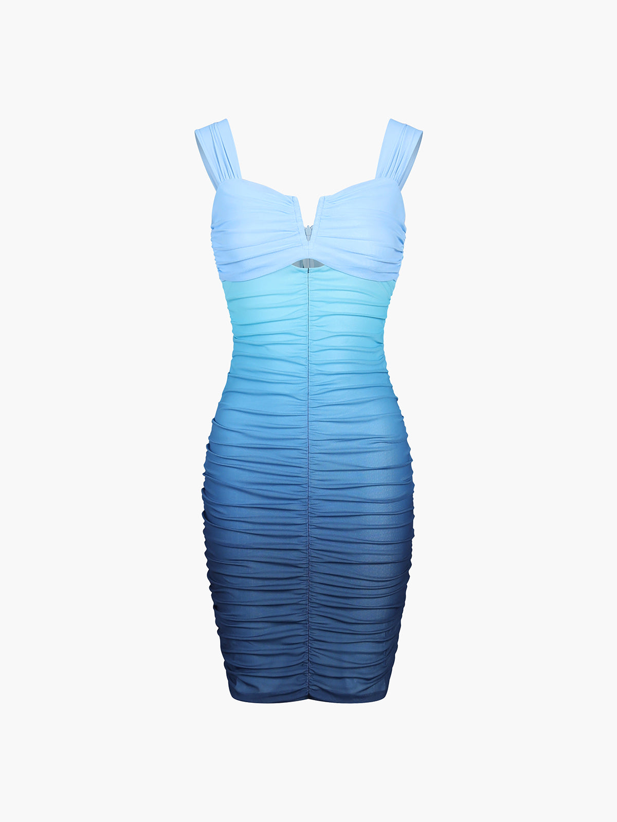 Coastal Allure Ombre Mesh Midi Dress