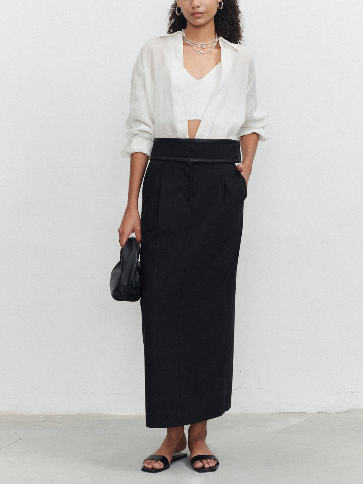 Hook-and-Loop Fastener Velcro Maxi Skirt