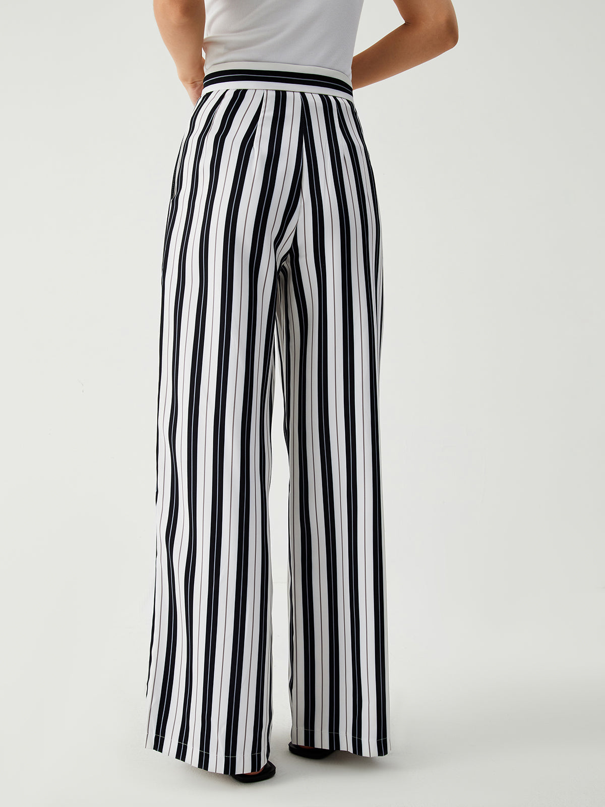 St Tropez Pinstripe Wide Leg Pants