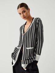 Leisure Houndstooth Cardigan