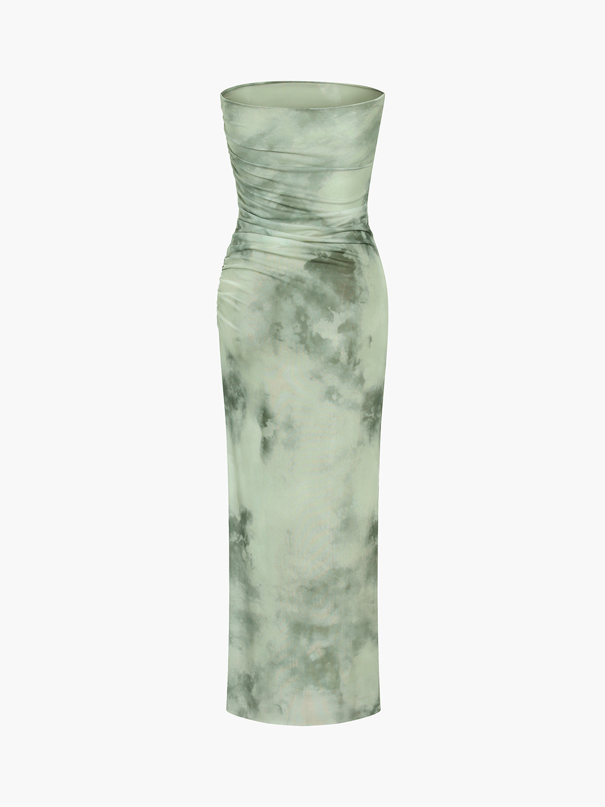 Greenfield Tie Dye Mesh Tube Midi Dress