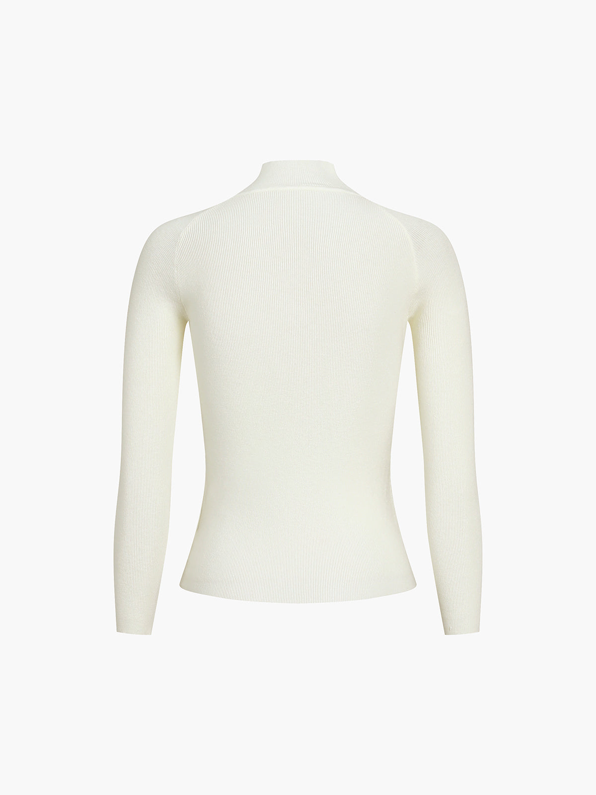 Vanilla Mock Neck Cutout Long Sleeve Knit Top